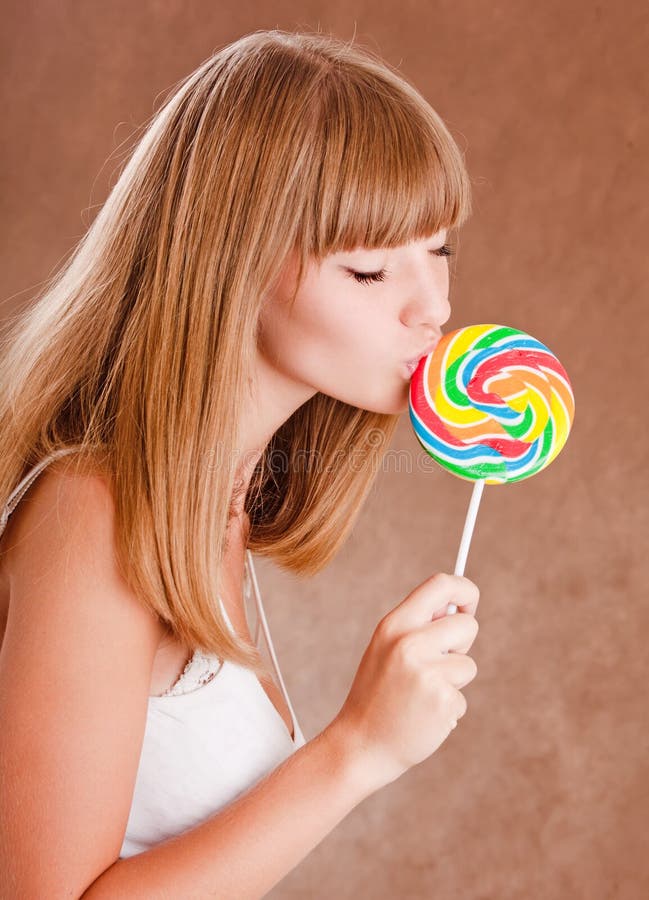 Girl with a lollypop