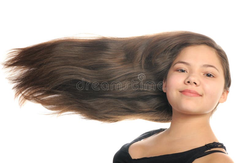 Girl with long hair