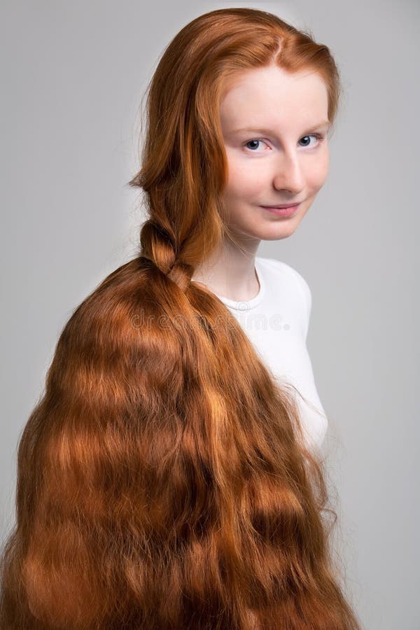 Girl with long red hair