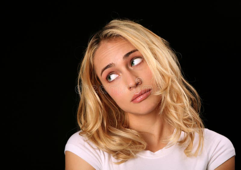 Girl Looking Sideways Stock Images Image 2830084