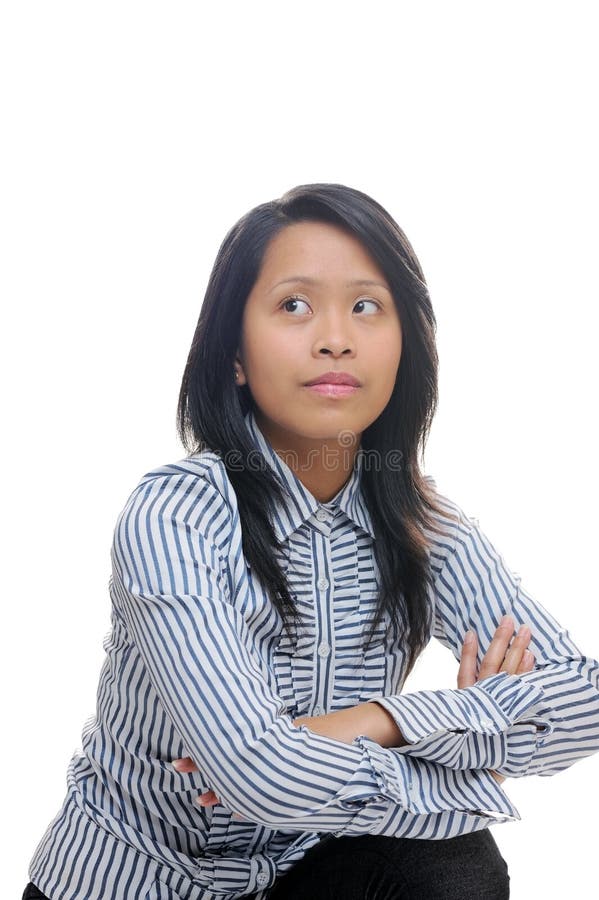 Girl looks away stock image. Image of successful, business 27944719