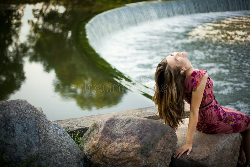 Girl loves about the water