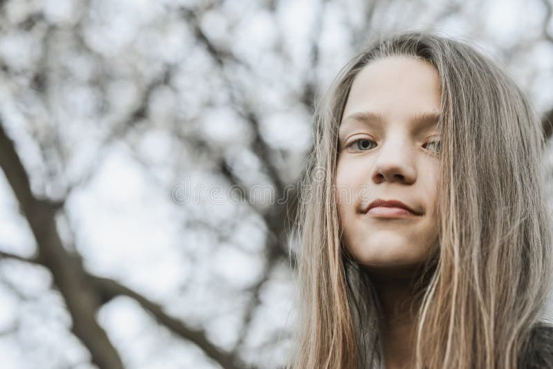 Girl with lush hair stock image. Image of calm, spring - 116280061