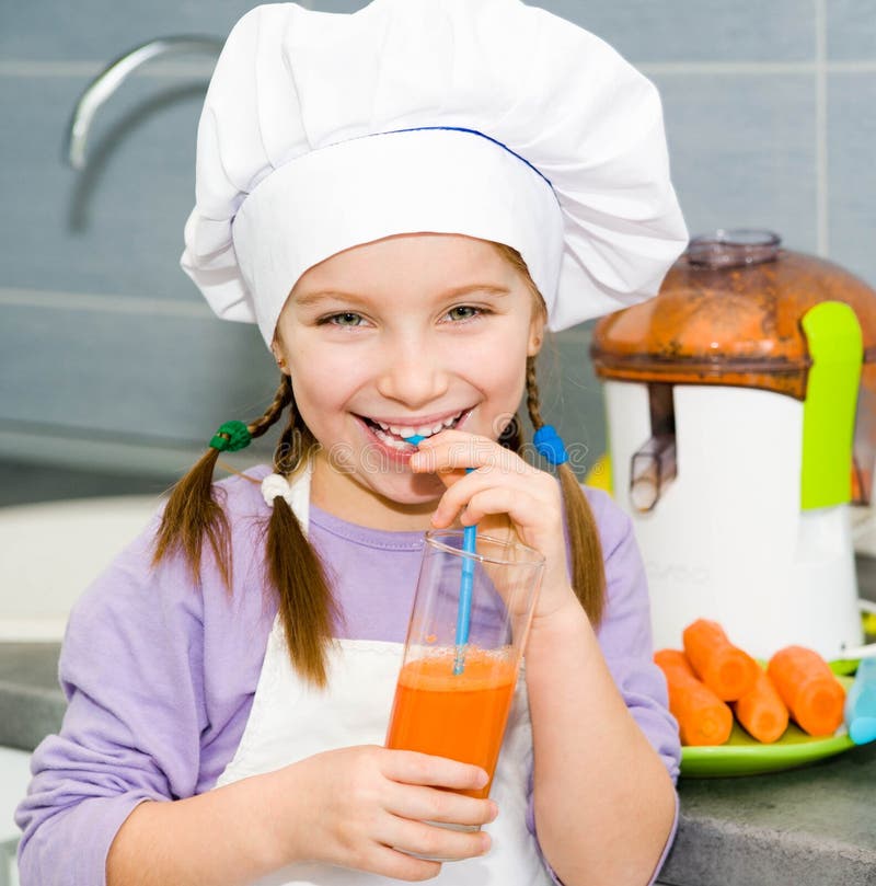 Girl making fresh juice stock photo. Image of fruit, drink 29334596