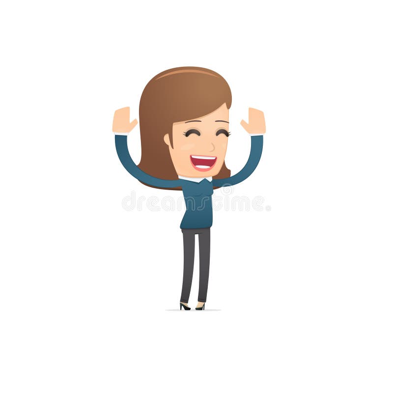 Girl manager, suitable for use in dialogues with royalty free illustration