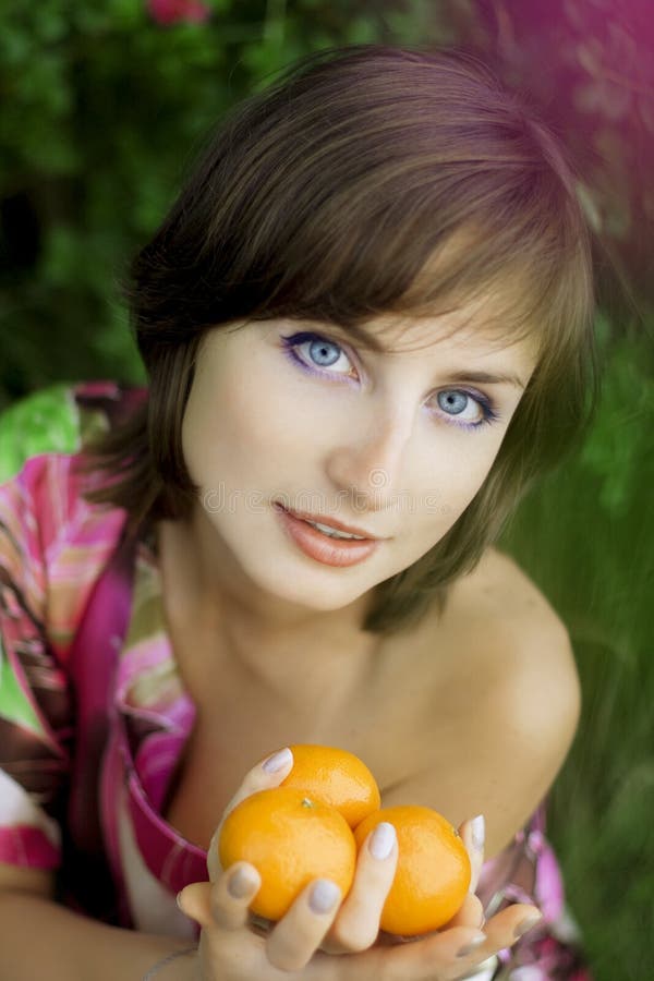 Girl with the mandarins