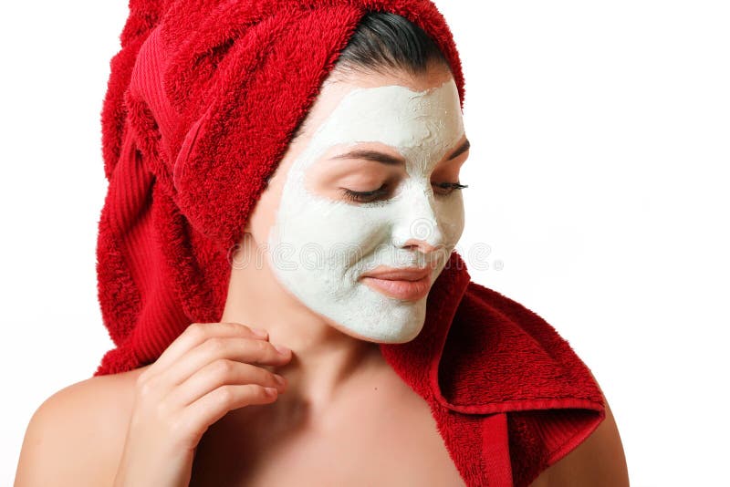 The Girl in a Mask for the Face Stock Photo Image of medical