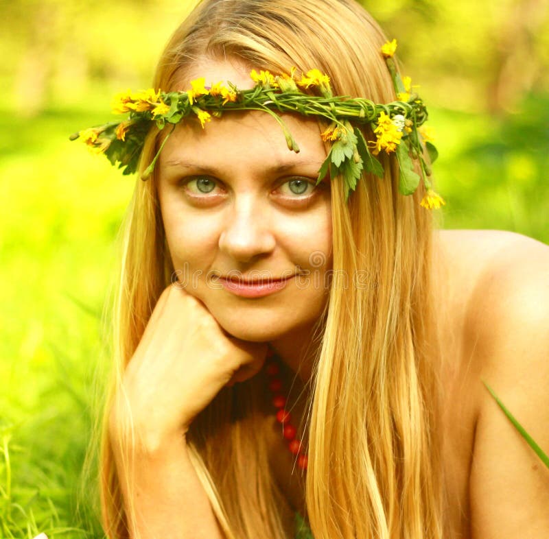 Girl in meadow