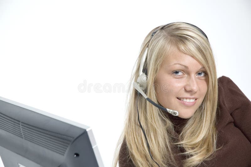 Girl / microphone headset stock image. Image of inspiration 324887
