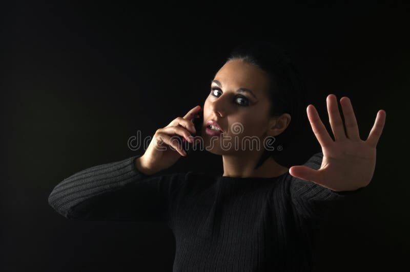 Girl with mobile phone