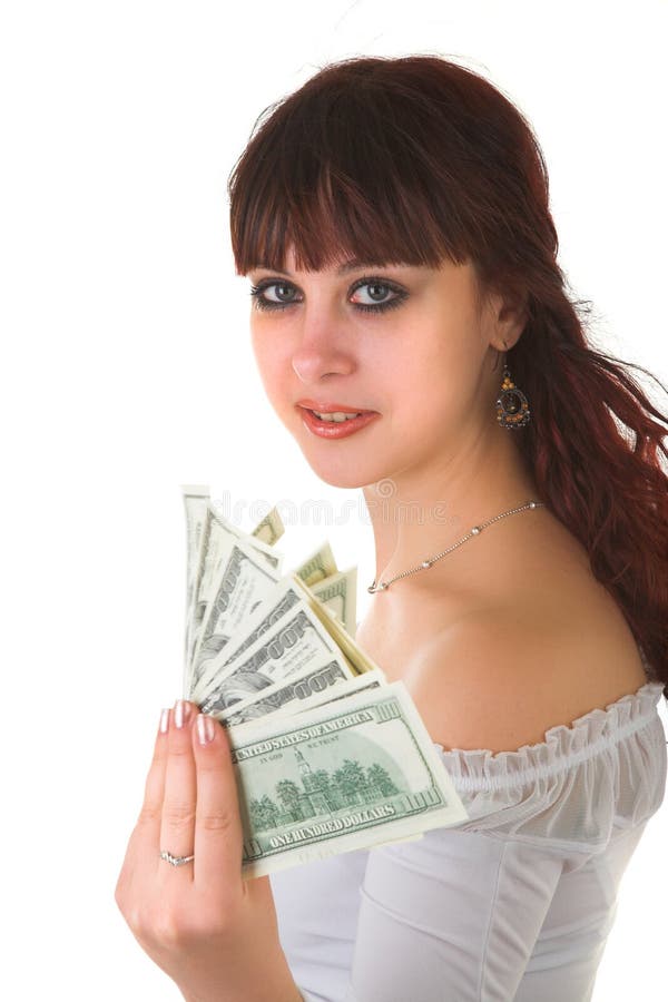 Girl with money stock image. Image of casual, currency 1782981