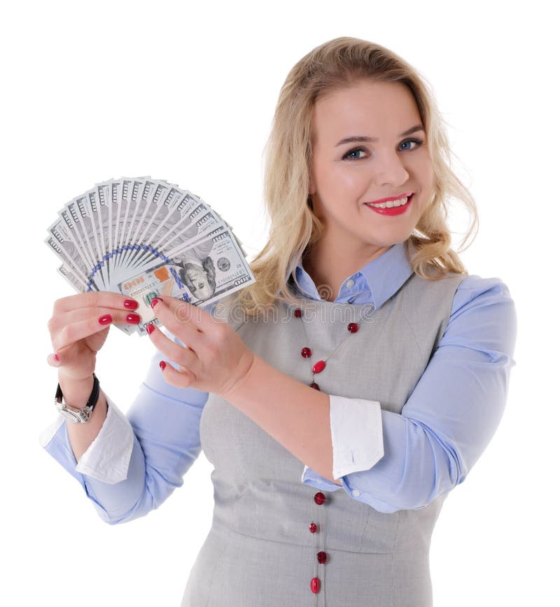 Girl with money stock photo. Image of earnings, joyous 89551658