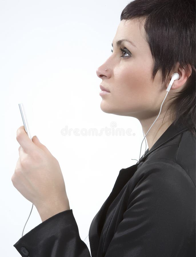 Girl with Mp3-player