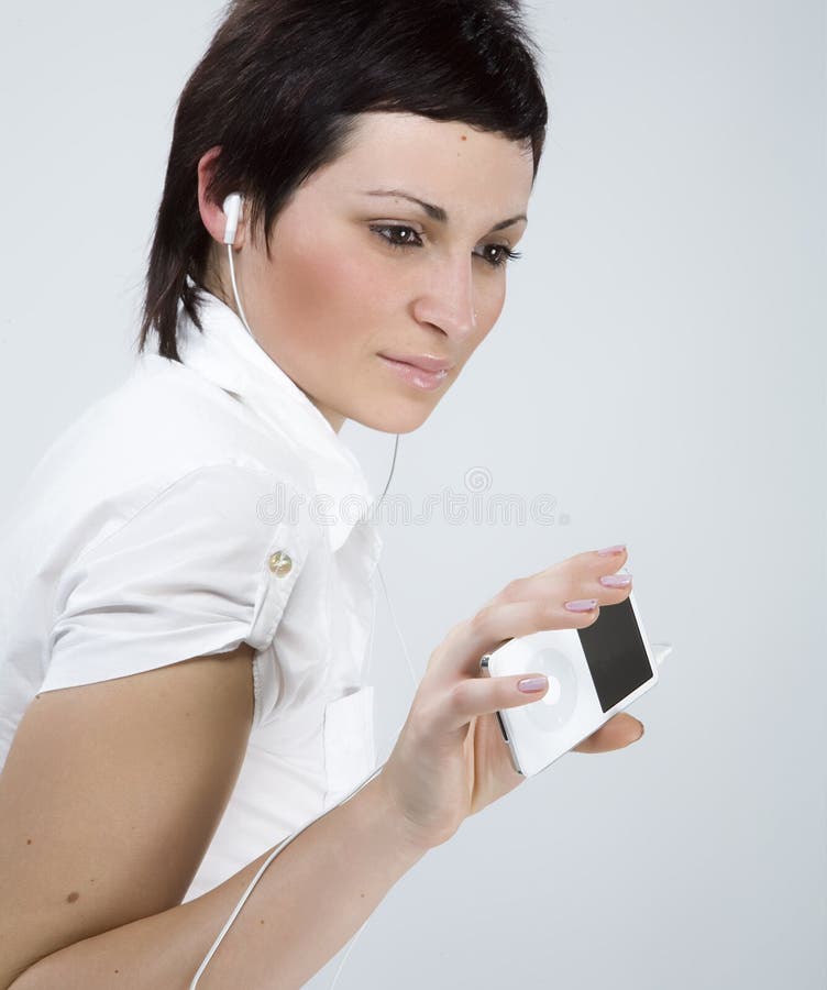 Girl with Mp3-player