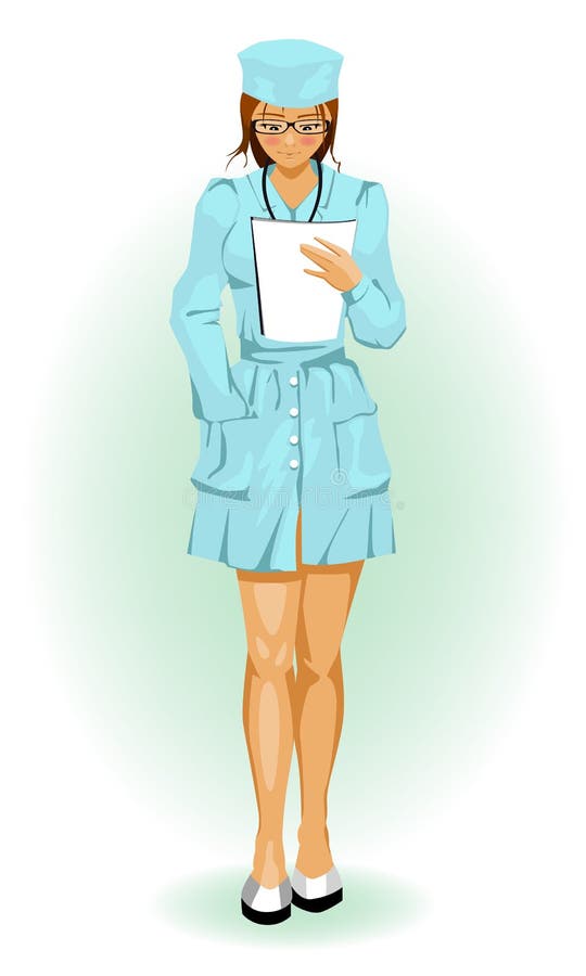 Girl nurse stock vector. Illustration of specialist, medical - 18031075