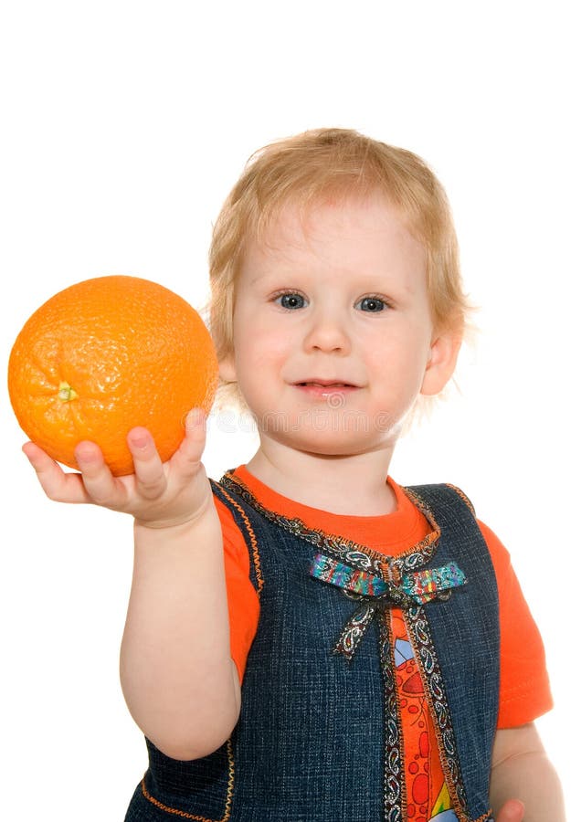 Girl with orange