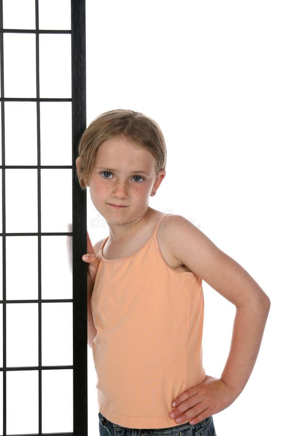 Girl In Orange Shirt Picture. Image 5538036