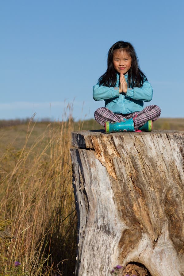 Girl at Peace with Nature