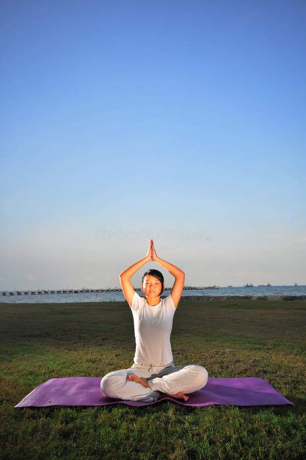 Girl performing Yoga - 1