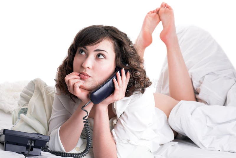 Girl with phone stock image. Image of alone, morning 22078855