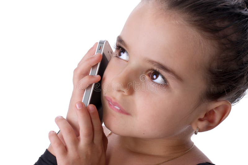 Girl on the phone royalty free stock photo