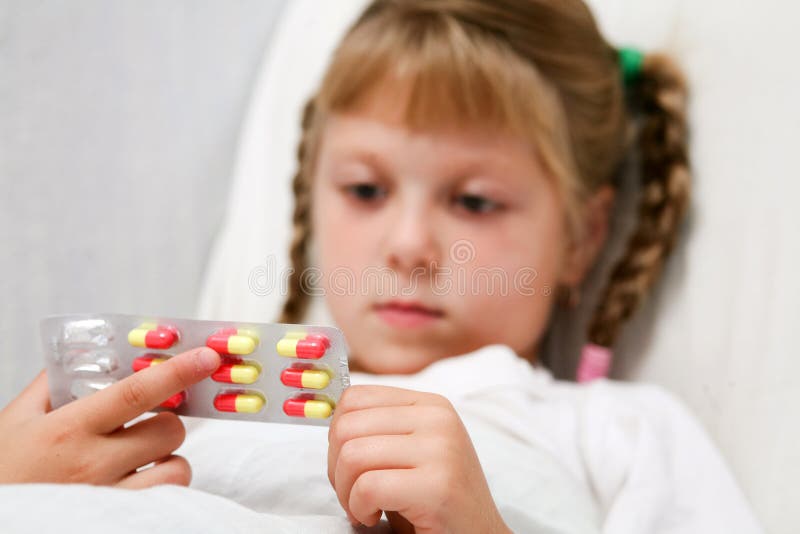 Girl with pills