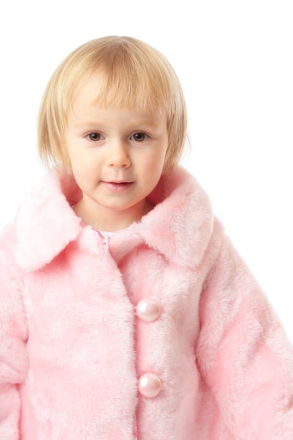 Girl in pink coat stock photos Girl in pink coat stock photos