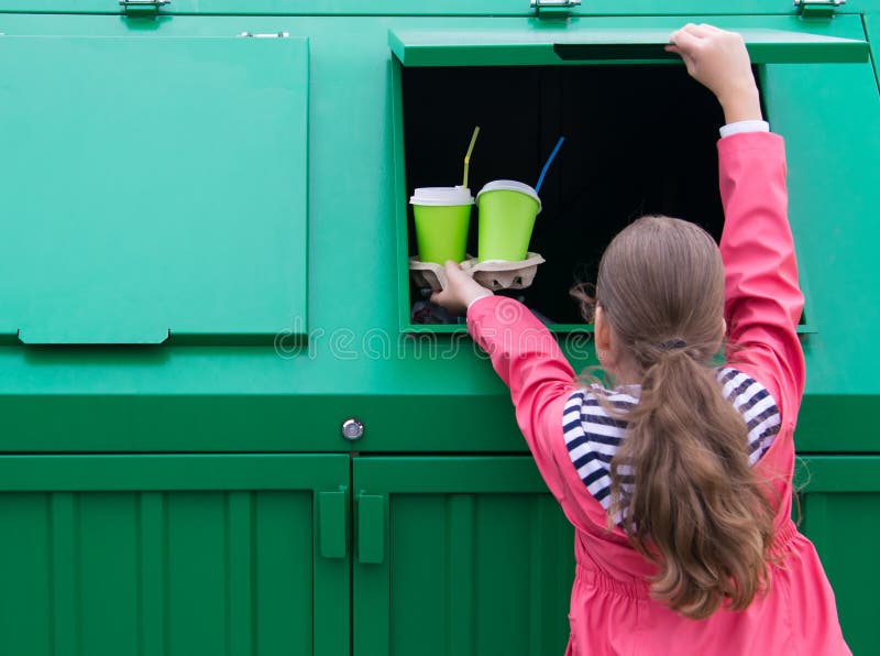 The Girl in the Pink Jacket, Throwing Disposables in the Trash