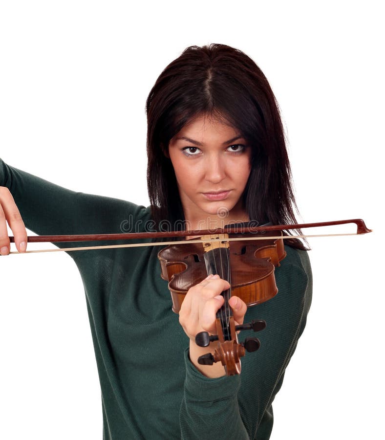 Girl play violin stock photo. Image of string 26473858