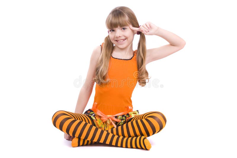Girl is playing the fool. You are fool stock photos