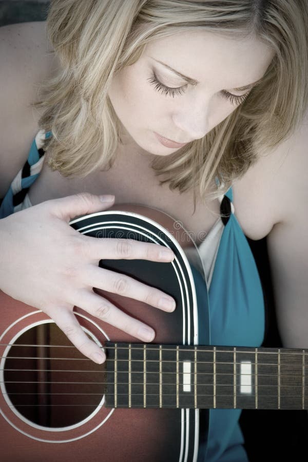 Girl Playing Guitar stock photos Girl Playing Guitar stock photos