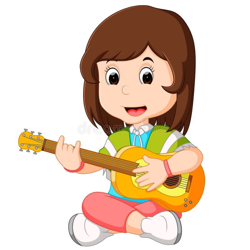 a Girl Playing Guitar royalty free illustration a Girl Playing Guitar royalty free illustration