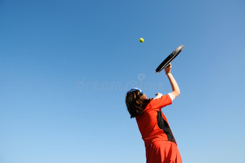 Girl playing tennis