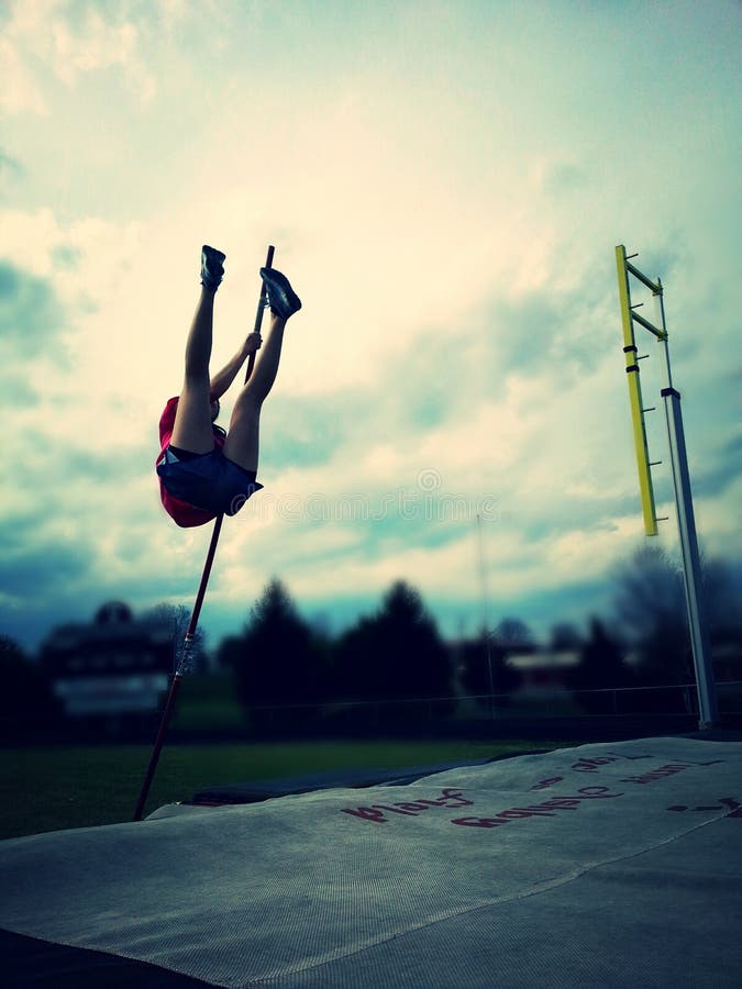 Girl Pole Vaulting editorial photography. Image of pole 51159272