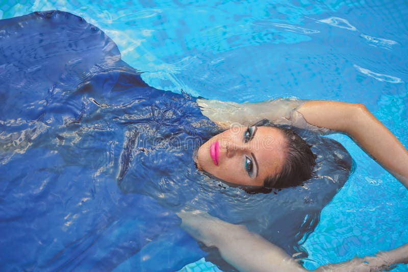 Girl in the pool