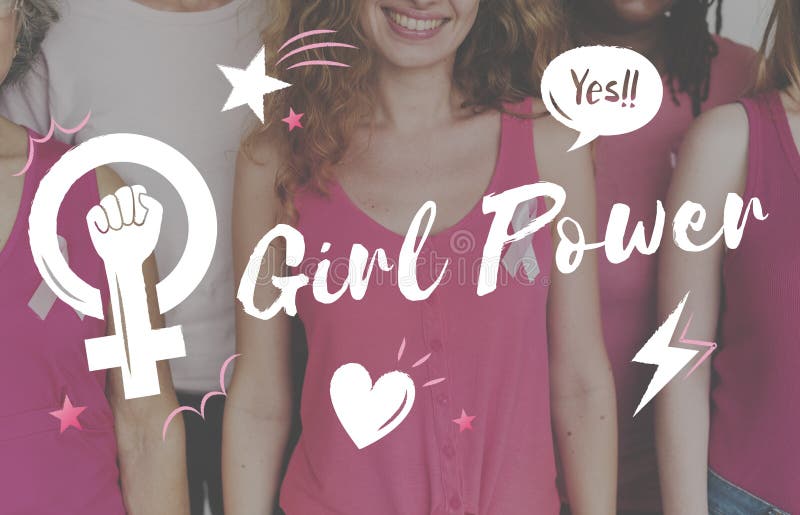 Girl Power Equality Feminist Women`s Right Concept stock image Girl Power Equality Feminist Women`s Right Concept stock image