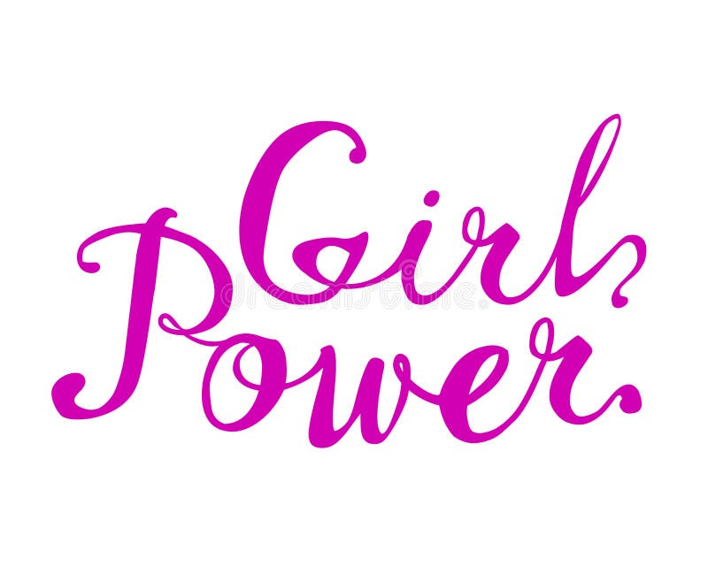 Girl Power. Hand Written Splash Paint Letters Stock Vector