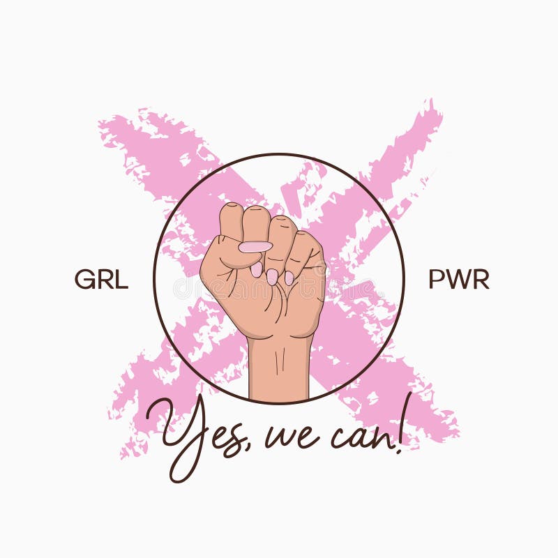 Yes women can symbol female power woman rights Vector Image