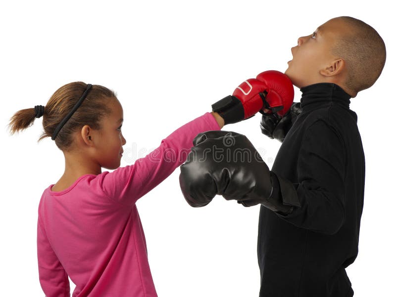 Girl beats boy in boxing competition what a shame