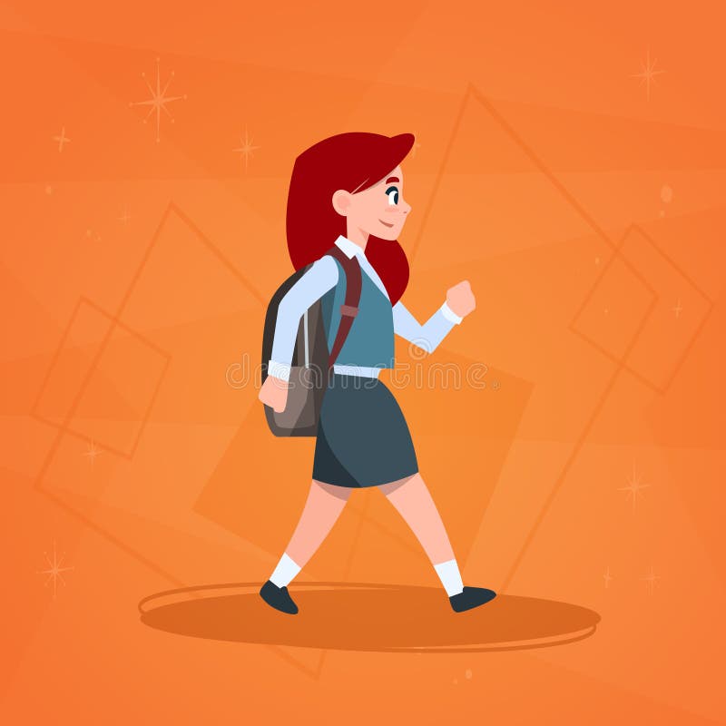 Cartoon Girl Walking To School Stock Illustrations – 457 Cartoon Girl  Walking To School Stock Illustrations, Vectors & Clipart - Dreamstime