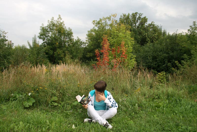 Girl reading a book