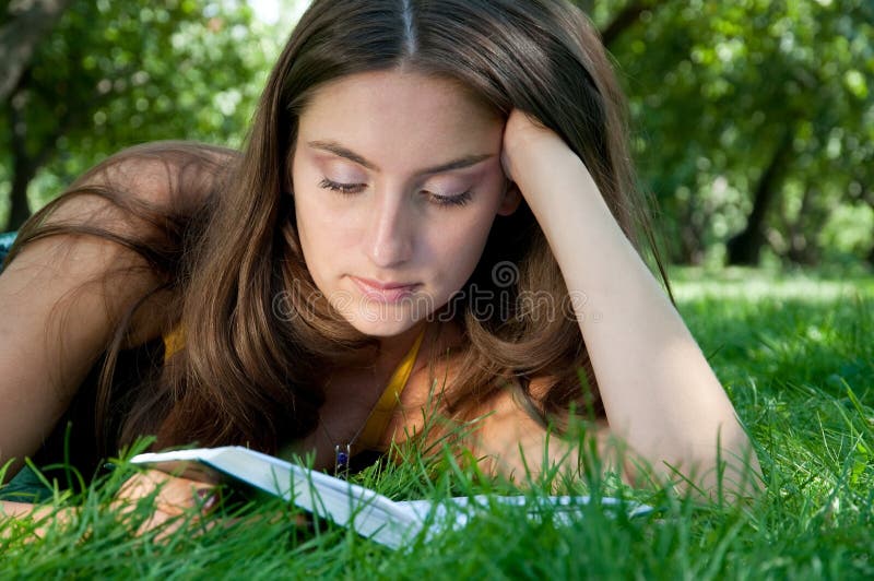 Girl reading book