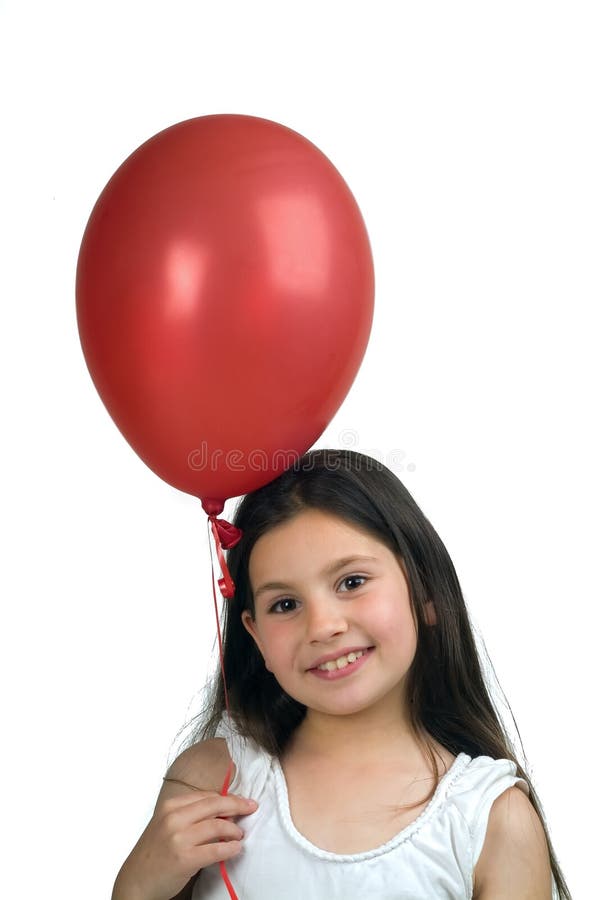 Girl and a red balloon