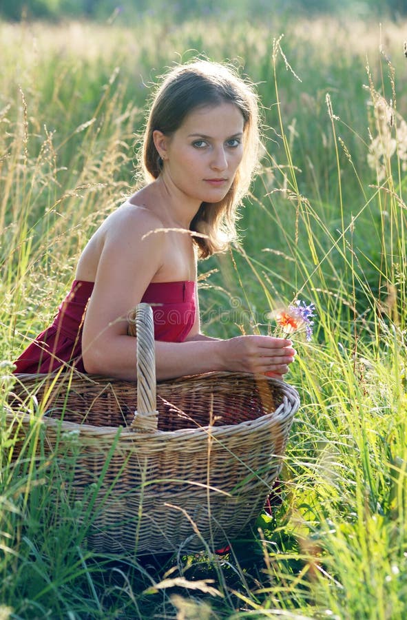 girl in red clothes