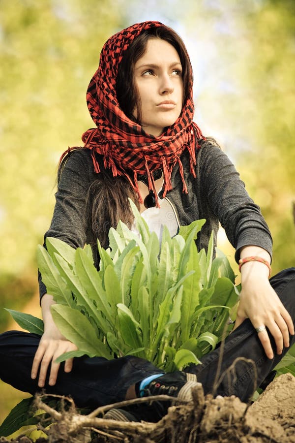 Girl in a red kerchief