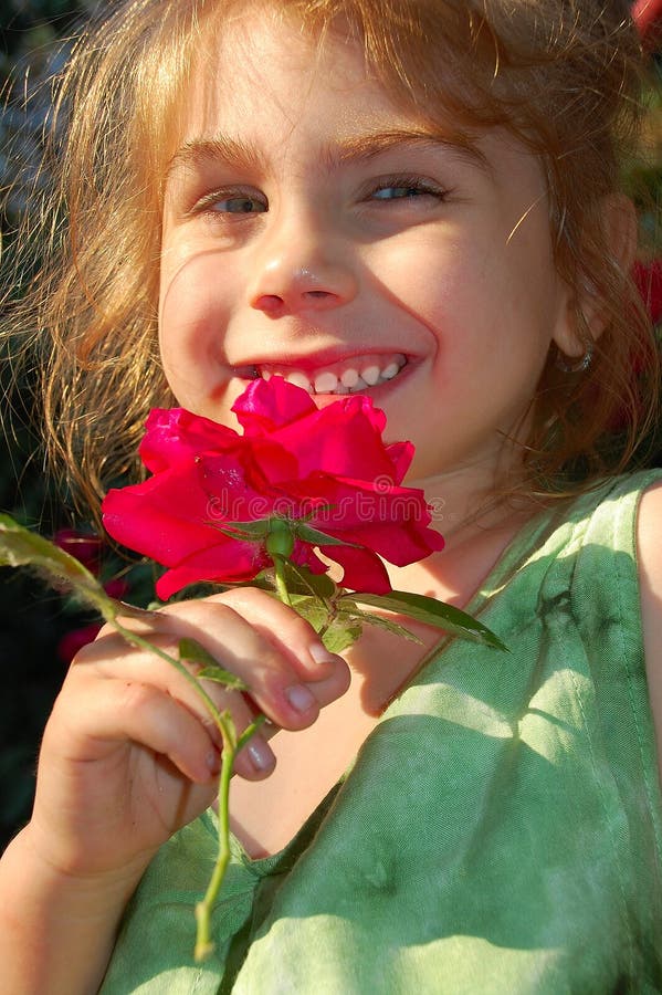 Girl With Red Rose Picture. Image 1162700