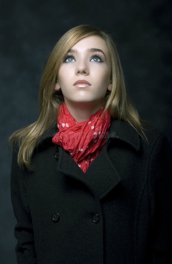 Girl with Red Scarf