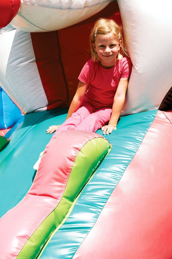 Girl Riding a Roller Coaster Stock Image Image of slide, childhood