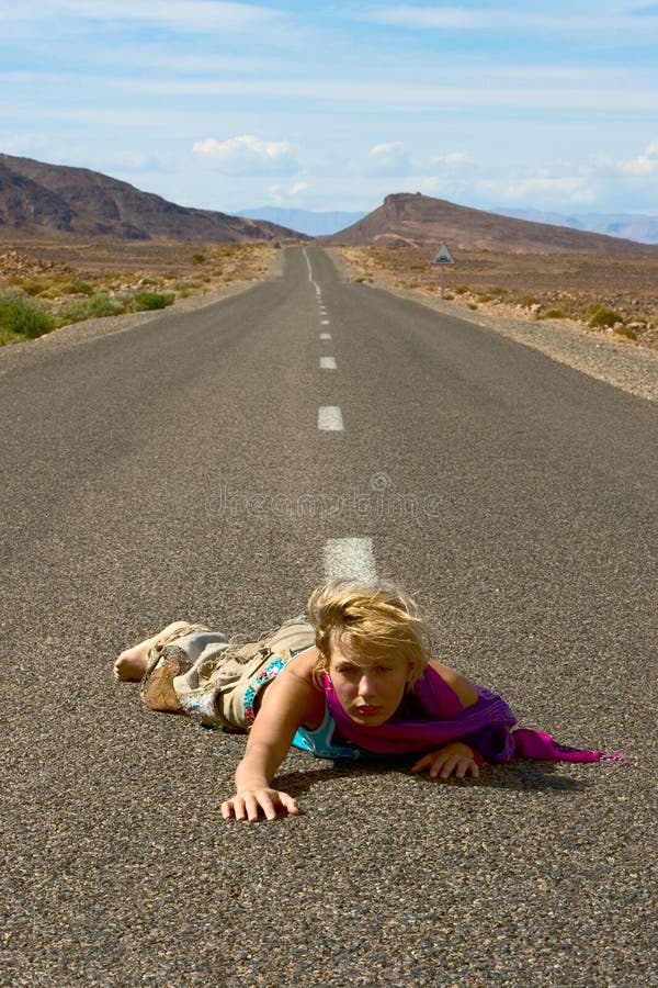 Girl on the road