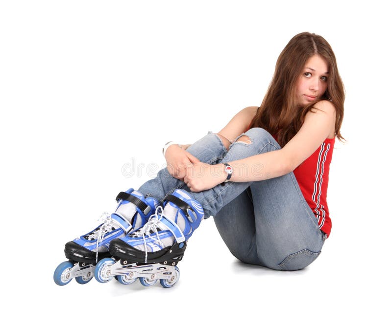 Roller skate girl stock photo. Image of urban, summer 15135382